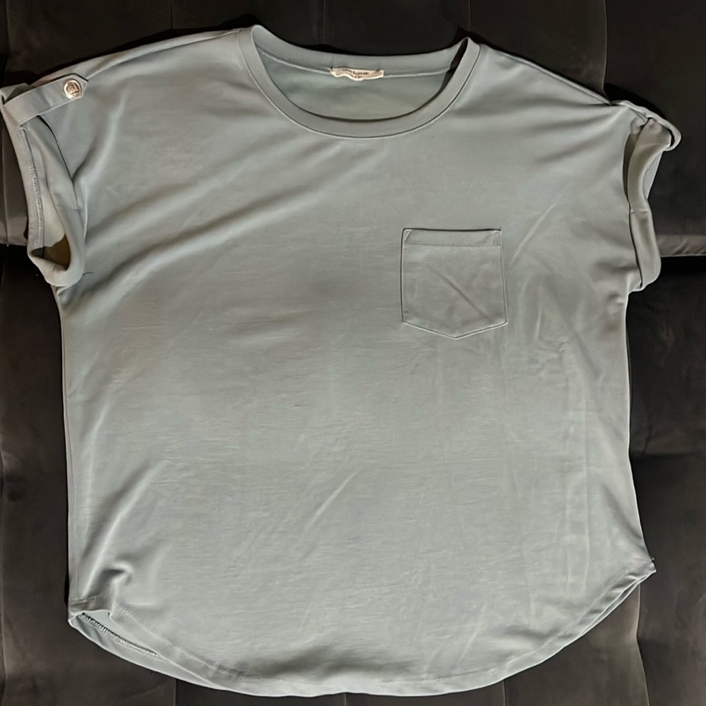 Super soft mint work shirt!